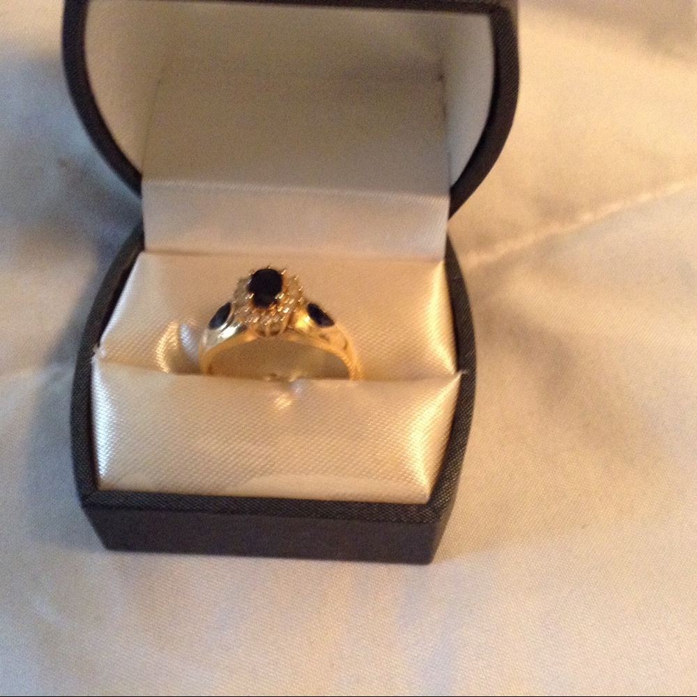 Sapphire and diamond ring